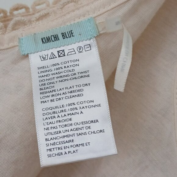 Kimchi Blue Natural 100% Cotton Beautiful Boho Crochet Camisole Tank Top XS - Picture 8 of 9